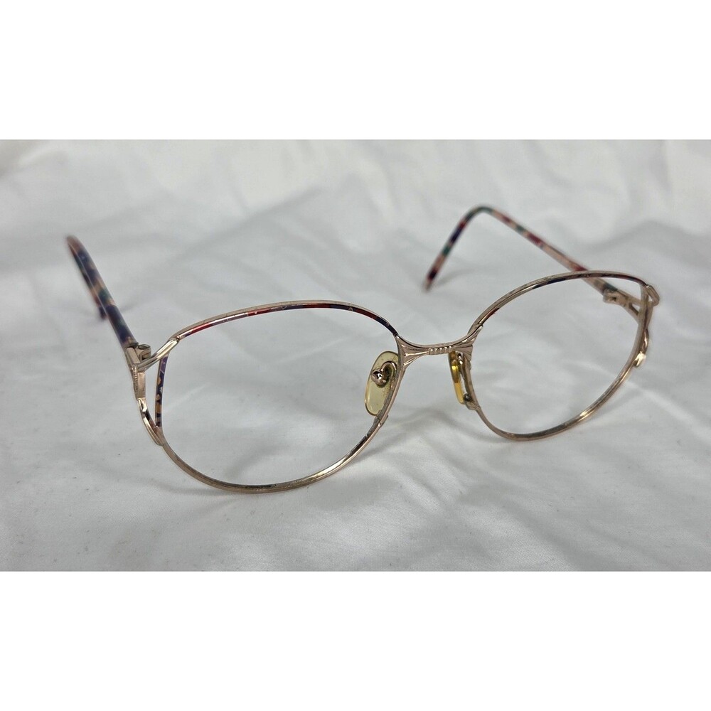 Vintage Womens EGF Glasses Rainbow Abstract Multicolor Frame Only C2 54-18-135